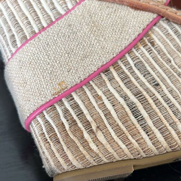 Anthropologie Platform Sandals Schuler & Sons Women’s Size 10 Wedge  Pink/Beige - Picture 7 of 11